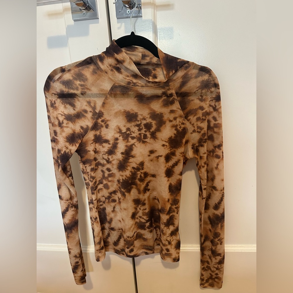 Nanushka Sheer Mock Neck Top